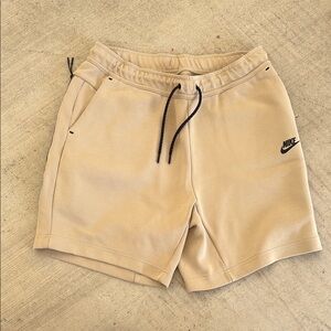 Nike Tan Athletic Shorts with Elastic Waistband